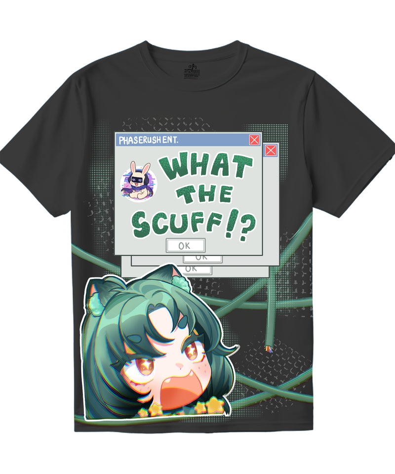 [WHAT THE SCUFF!?] Foreria Unisex Black/Light Blue T-Shirt